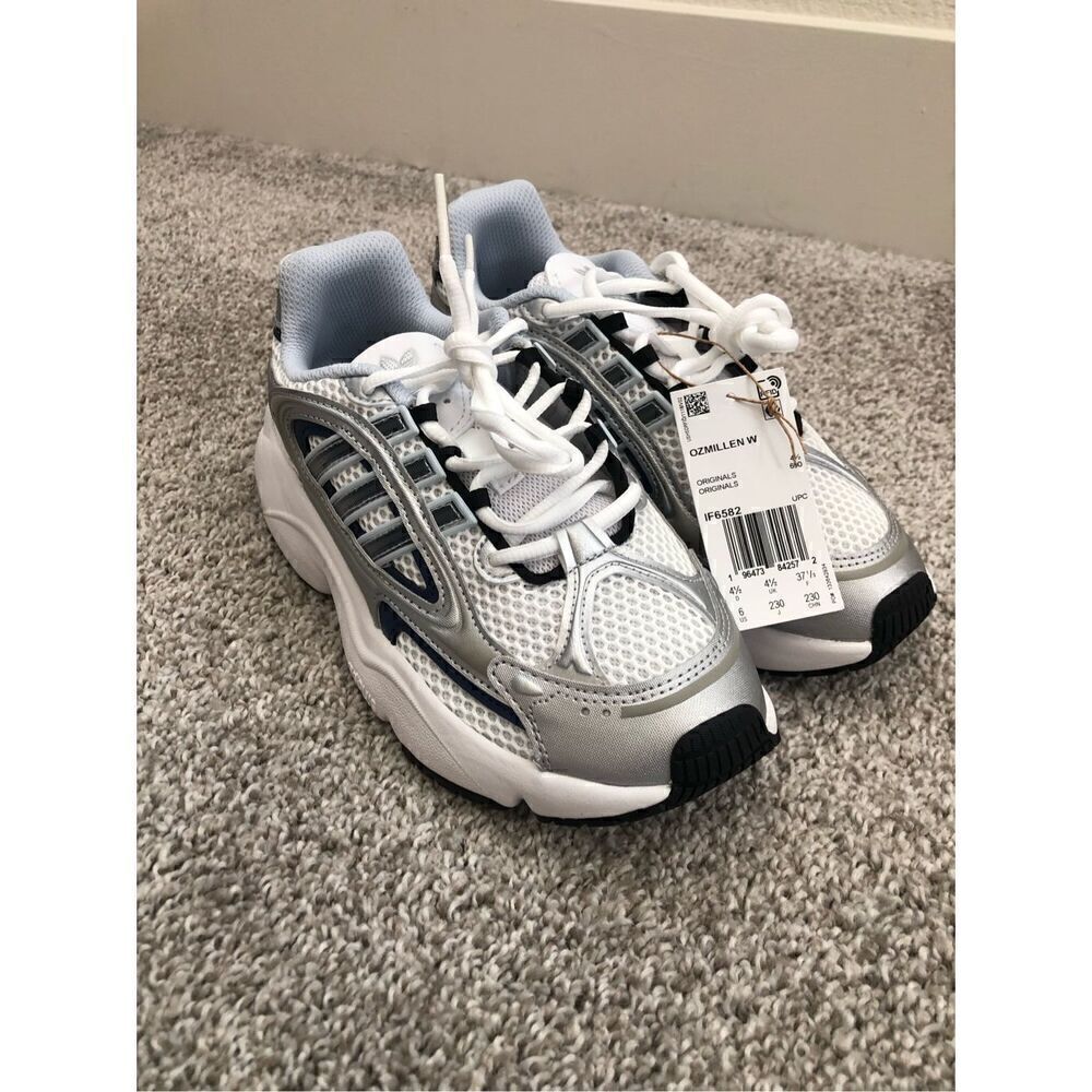 Adidas Originals Ozmillen Silver Tech Indigo Women's Size 4.5